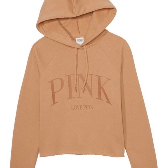 NWT VICTORIA’S SECRET PINK EVERYDAY GOLDEN CAMEL FLEECE HOODIE~XXL - Picture 3 of 3